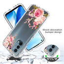 For OnePlus Nord N200 5G PC+TPU Transparent Painted Phone Case(Pink Rose)