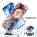 For OnePlus Nord N200 5G PC+TPU Transparent Painted Phone Case(Purple Floral)