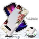 For LG V60 ThinQ 5G PC+TPU Transparent Painted Phone Case(Rose)