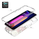 For LG V60 ThinQ 5G PC+TPU Transparent Painted Phone Case(Rose)