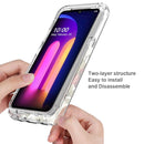 For LG V60 ThinQ 5G PC+TPU Transparent Painted Phone Case(Rose)