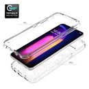 For LG V60 ThinQ 5G PC+TPU Transparent Painted Phone Case(White Flower)