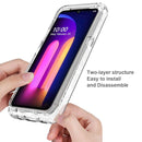 For LG V60 ThinQ 5G PC+TPU Transparent Painted Phone Case(White Flower)