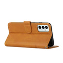 For Samsung Galaxy M23 5G/ Galaxy F23 Japan Stitching Calf Texture Buckle Leather Phone Case(Yellow)