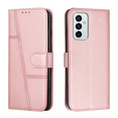 For Samsung Galaxy M23 5G/ Galaxy F23 Japan Stitching Calf Texture Buckle Leather Phone Case(Pink)