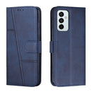For Samsung Galaxy M23 5G/ Galaxy F23 Japan Stitching Calf Texture Buckle Leather Phone Case(Blue)