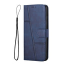 For Samsung Galaxy M23 5G/ Galaxy F23 Japan Stitching Calf Texture Buckle Leather Phone Case(Blue)