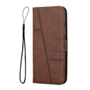 For Samsung Galaxy M23 5G/ Galaxy F23 Japan Stitching Calf Texture Buckle Leather Phone Case(Brown)