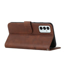 For Samsung Galaxy M23 5G/ Galaxy F23 Japan Stitching Calf Texture Buckle Leather Phone Case(Brown)