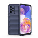 For Samsung Galaxy A23 Magic Shield TPU + Flannel Phone Case(Dark Blue)