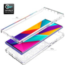 For Samsung Galaxy Note20 Ultra PC+TPU Transparent Painted Phone Case(White Flower)