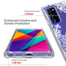 For Samsung Galaxy Note20 Ultra PC+TPU Transparent Painted Phone Case(White Flower)