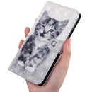 For Motorola Moto E20 / E30 / E40 3D Painted Pattern Leather Phone Case(Smile Cat)