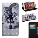 For Motorola Moto G52 3D Painted Pattern Leather Phone Case(Husky)