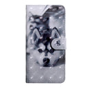 For Motorola Moto G52 3D Painted Pattern Leather Phone Case(Husky)