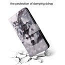 For Motorola Moto G52 3D Painted Pattern Leather Phone Case(Husky)