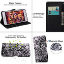 For Motorola Moto G52 3D Painted Pattern Leather Phone Case(Black Lace)