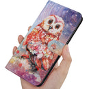 For Motorola Moto G52 3D Painted Pattern Leather Phone Case(Color Owl)