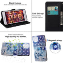 For Motorola Moto G52 3D Painted Pattern Leather Phone Case(Moon Wolf)