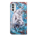 For Motorola Moto G52 3D Painted Pattern Leather Phone Case(Tiger)