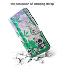 For Motorola Moto G52 3D Painted Pattern Leather Phone Case(Bamboo Panda)