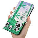 For Motorola Moto G52 3D Painted Pattern Leather Phone Case(Bamboo Panda)