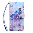 For Motorola Moto G52 3D Painted Pattern Leather Phone Case(Roaring Wolf)