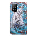 For OPPO A94 5G / A95 5G 3D Painted Pattern Leather Phone Case(Moon Wolf)