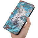 For OPPO A94 5G / A95 5G 3D Painted Pattern Leather Phone Case(Moon Wolf)