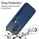 For Huawei Mate 20 Lite Pure Color Oblique Card PU + TPU Phone Case(Blue)