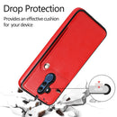 For Huawei Mate 20 Lite Pure Color Oblique Card PU + TPU Phone Case(Red)