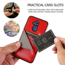 For Huawei Mate 20 Lite Pure Color Oblique Card PU + TPU Phone Case(Red)