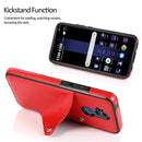 For Huawei Mate 20 Lite Pure Color Oblique Card PU + TPU Phone Case(Red)