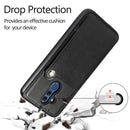 For Huawei Mate 20 Lite Pure Color Oblique Card PU + TPU Phone Case(Black)