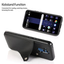 For Huawei Mate 20 Lite Pure Color Oblique Card PU + TPU Phone Case(Black)