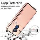 For Huawei Mate 20 Lite Pure Color Oblique Card PU + TPU Phone Case(Rose Gold)
