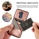 For Huawei Mate 20 Lite Pure Color Oblique Card PU + TPU Phone Case(Rose Gold)