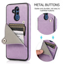 For Huawei Mate 20 Lite Pure Color Oblique Card PU + TPU Phone Case(Purple)