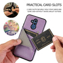 For Huawei Mate 20 Lite Pure Color Oblique Card PU + TPU Phone Case(Purple)