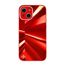 Spotlight Texture TPU + Tempered Glass Phone Case For iPhone 13(Red)