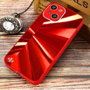 Spotlight Texture TPU + Tempered Glass Phone Case For iPhone 13(Red)
