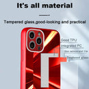 Spotlight Texture TPU + Tempered Glass Phone Case For iPhone 13(Red)