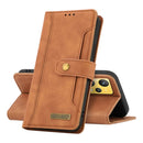 For OPPO Realme 9 Pro+ Copper Buckle Leather Phone Case(Brown)