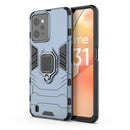 For OPPO Realme C31 Magnetic Ring Holder PC + TPU Phone Case(Navy Blue)