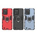 For OPPO Realme C31 Magnetic Ring Holder PC + TPU Phone Case(Navy Blue)