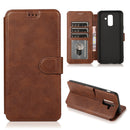 For Samsung Galaxy A6+ Shockproof PU + TPU Leather Phone Case(Brown)