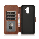 For Samsung Galaxy A6+ Shockproof PU + TPU Leather Phone Case(Brown)