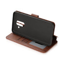 For Samsung Galaxy A6+ Shockproof PU + TPU Leather Phone Case(Brown)