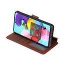 For Samsung Galaxy A71 Shockproof PU + TPU Leather Phone Case(Brown)
