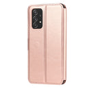 For Samsung Galaxy A53 5G Shockproof PU + TPU Leather Phone Case(Rose Gold)